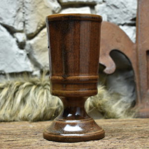 Handmade ceramic chalice 330ML with brown matt glaze