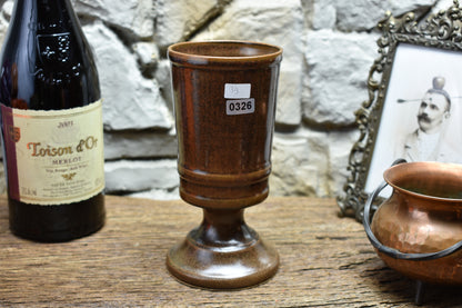 Handmade ceramic chalice - brown