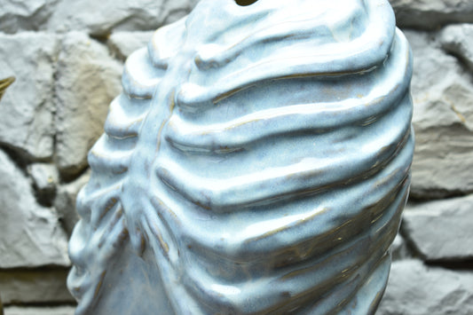 (Online only) Handmade ribcage vase ice blue/light blue effect