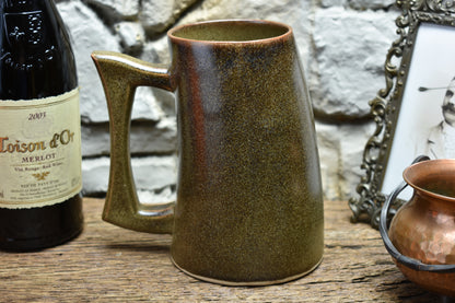 Handmade ceramic beer mug 750 ML - brown