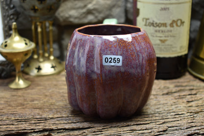 Pumpkin mug purple/bordeaux effect glaze 2
