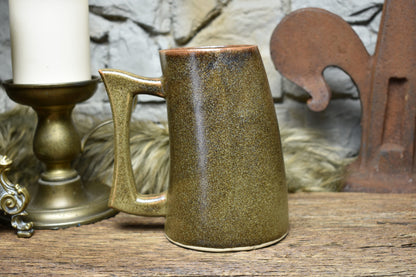 750ML Beer mug matt brown glaze 1