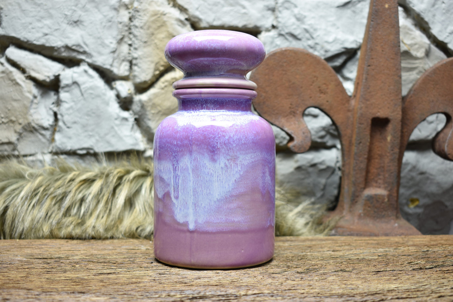 Apothecary pot 19 cm - lilac effect