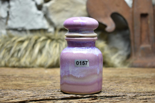 Apothecary pot 11 cm - lilac effect glaze