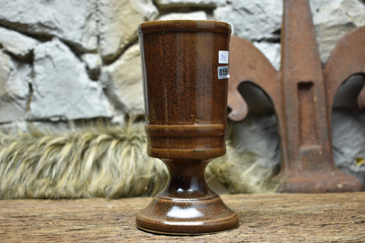 Handmade ceramic chalice 330ML with brown matt glaze