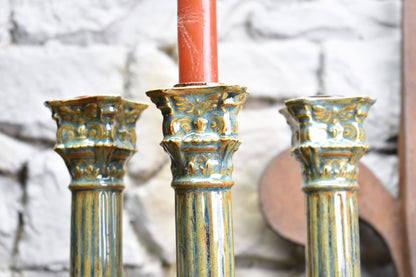 Handmade ceramic candle holder 19 cm