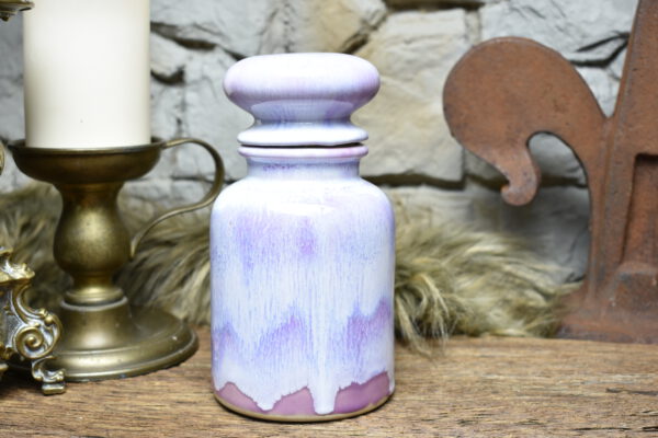 Apothecary pot lilac effect glaze
