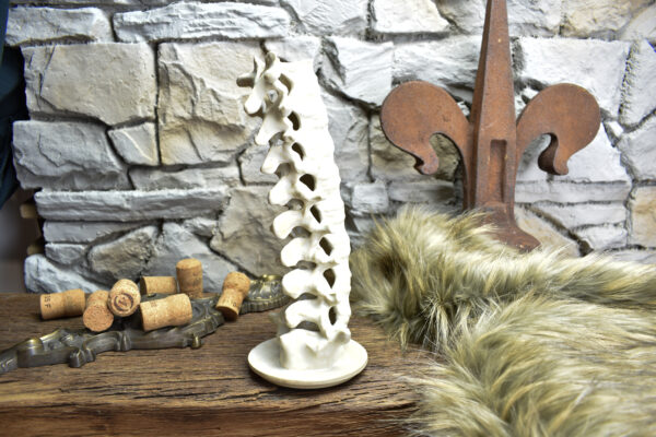 Handmade ceramic spine candle holder white matt - Image 8