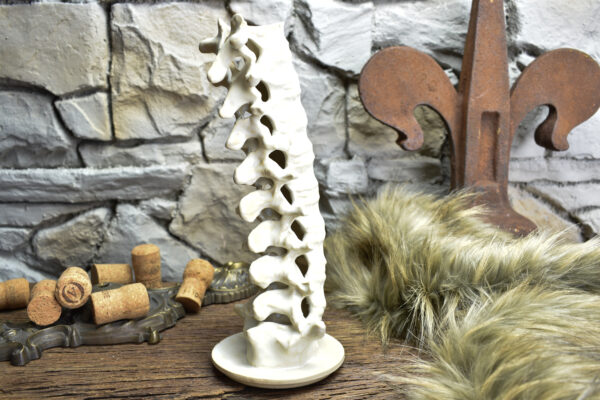 Handmade ceramic spine candle holder white matt - Image 7