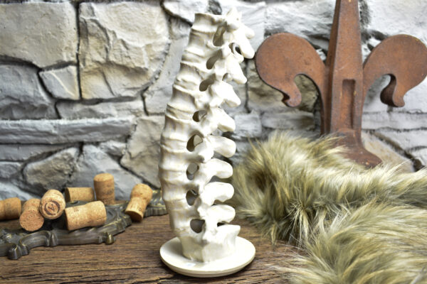 Handmade ceramic spine candle holder white matt - Image 4