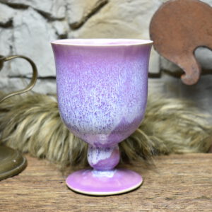 Handmade ceramic chalice lilac effect glaze 1