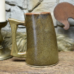 750ML Beer mug matt brown glaze 1