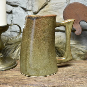 750ML Beer mug matt brown glaze 2