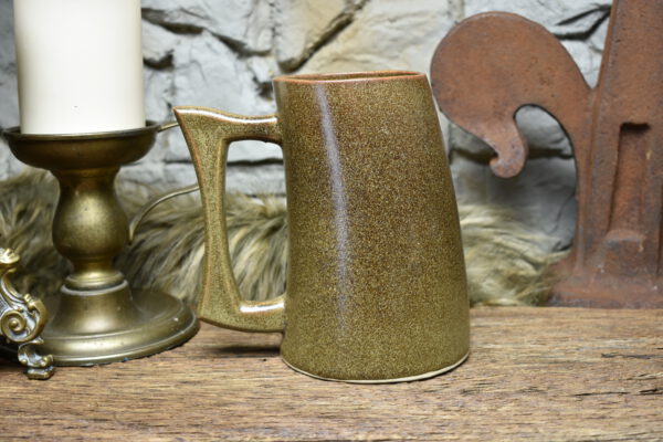 750ML Beer mug matt brown glaze 2 - Image 2
