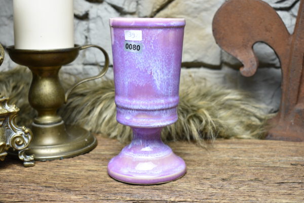 Handmade ceramic chalice 330ML with lilac effect glaze 1 - Image 2