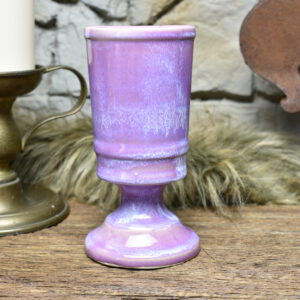 Handmade ceramic chalice 330ML with lilac effect glaze 1