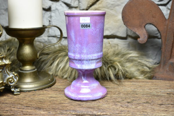 Handmade ceramic chalice 330ML with lilac effect glaze 3 - Image 2