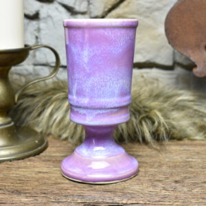 Handmade ceramic chalice 330ML with lilac effect glaze 3