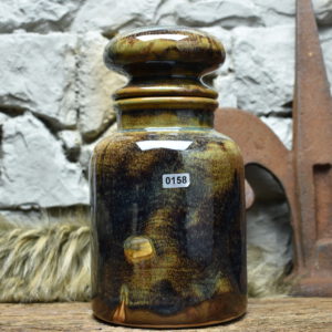 Apothecary pot 24 cm - brown blue effect glaze